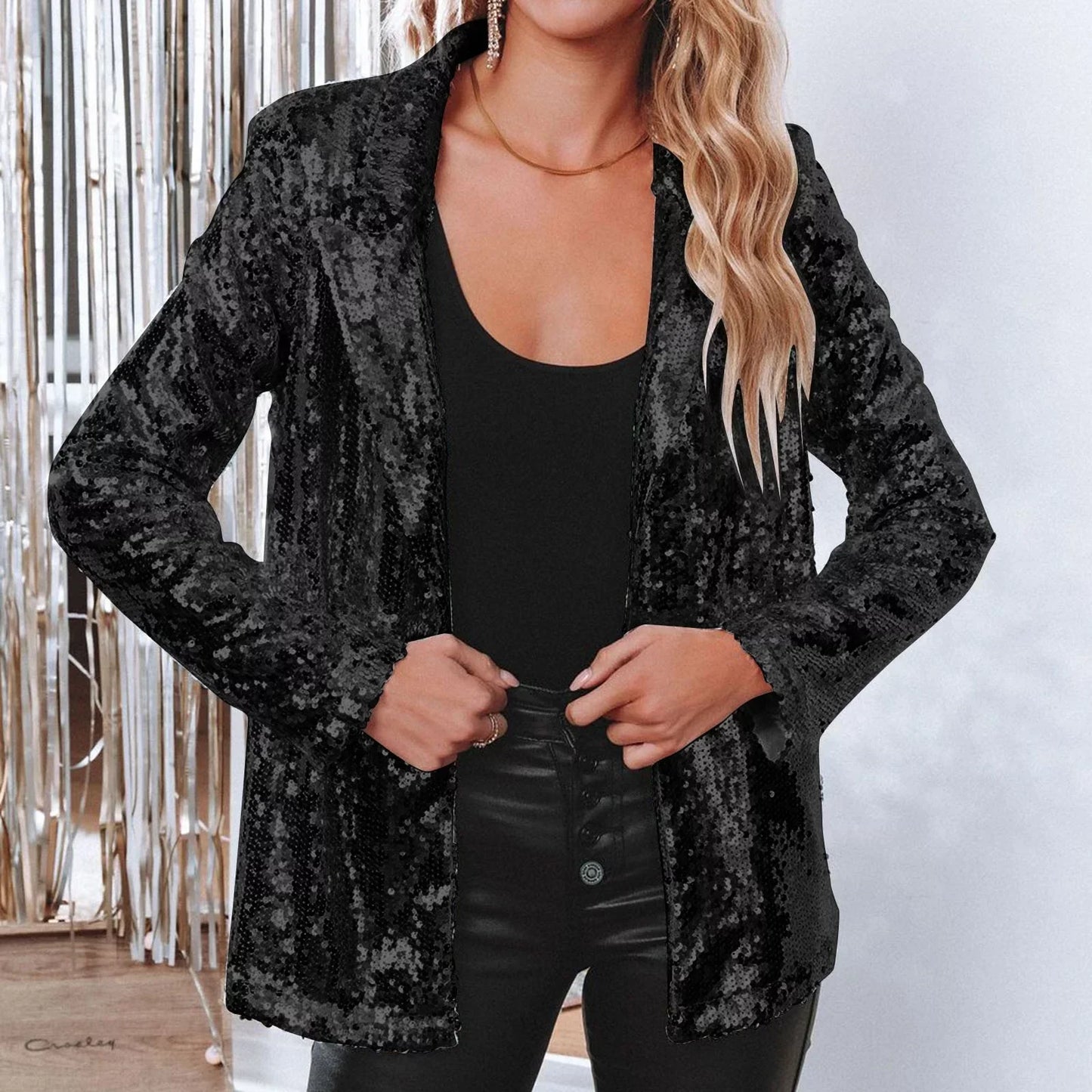 Paillettenbesetzter Blazer