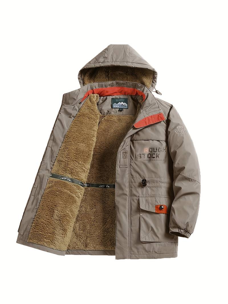 Andrew – dicke, mit fleece gefütterte winterjacke für herren