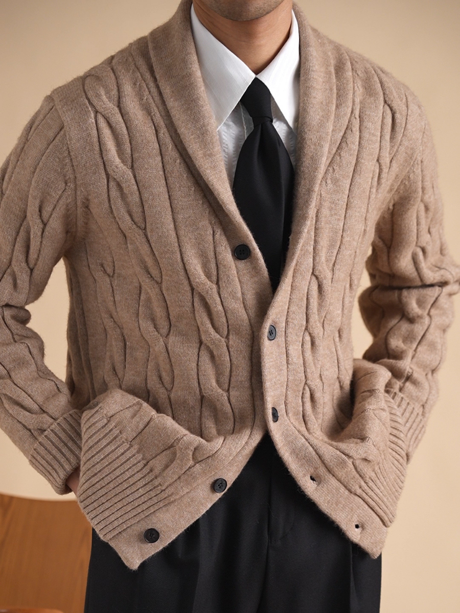 Bellachicha Cardigan mit Schalkragen für Herren