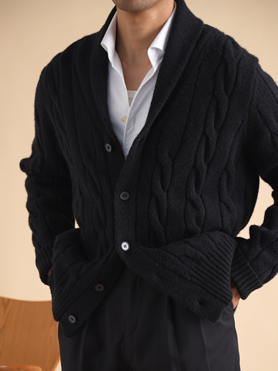 Bellachicha Cardigan mit Schalkragen für Herren