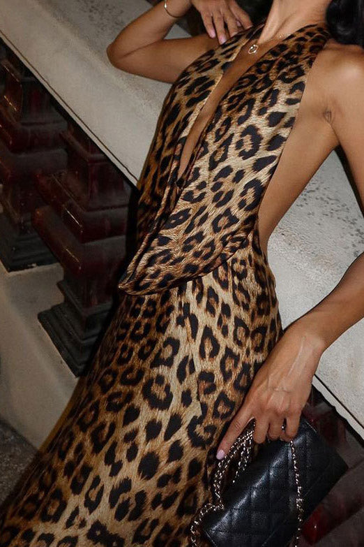 Sexy Kleid mit Leopardenmuster