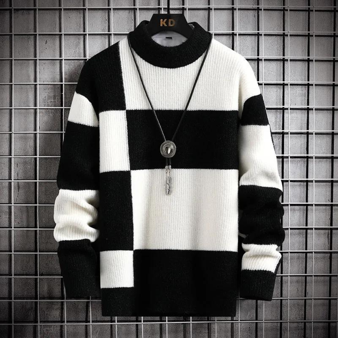 LOGAN - Stilvoller monochromer Pullover