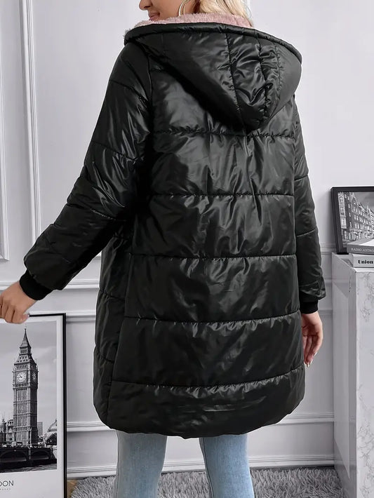 Yulora | Daunenjacke für Frauen, Langarm-Wintermantel mit Fleece-Futter