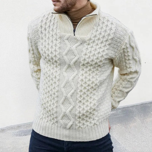 SolidStyle - Stehkragen Pullover mit Reißverschluss