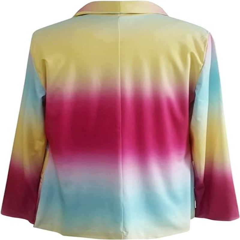 Thanea | Damen Langarm Tie Dye Blazer