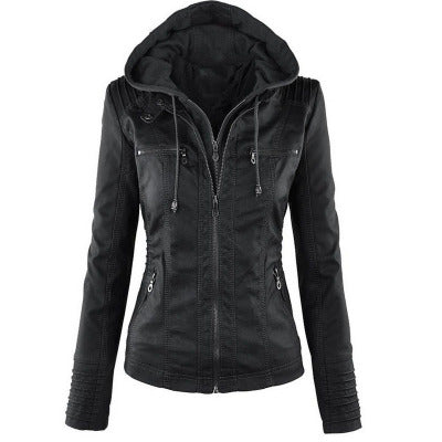 Solide Lederjacke mit Revers