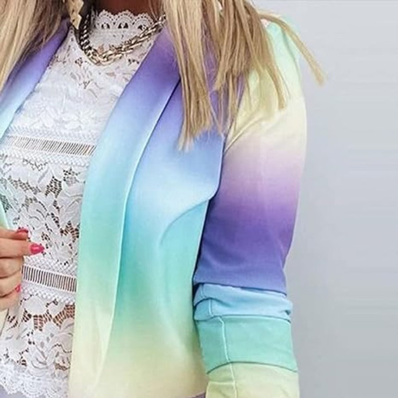 Thanea | Damen Langarm Tie Dye Blazer