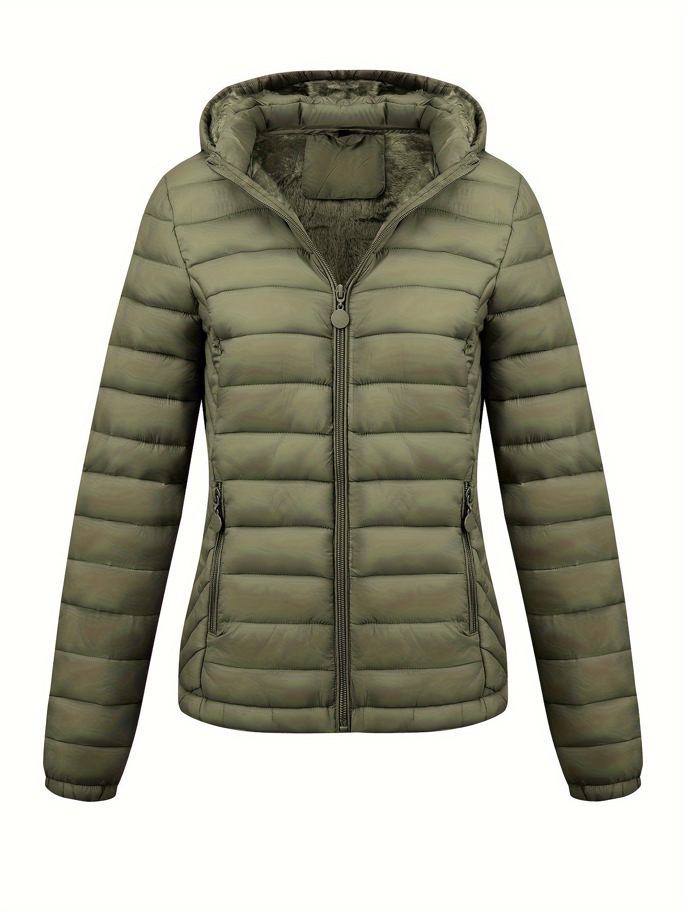 Wikran | Damen Zip-Up Hoodie Puffy Coat