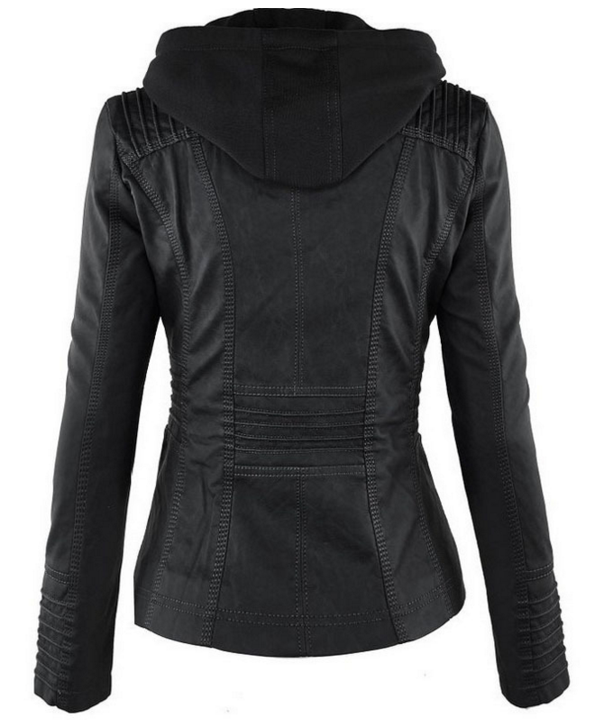 Solide Lederjacke mit Revers