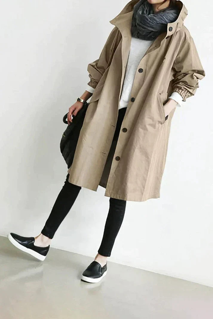 Trenchcoat mit Kapuze