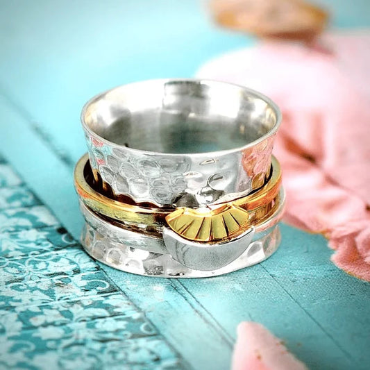 Sonne und Mond Spinner Ring