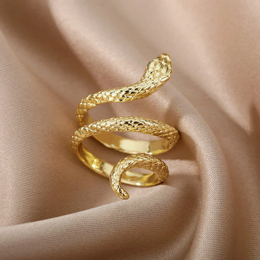 Goldene Schlange Ring