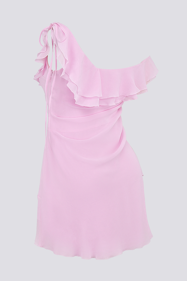 Anissa Off-Shoulder Rüschenshirt Mini-Kleid