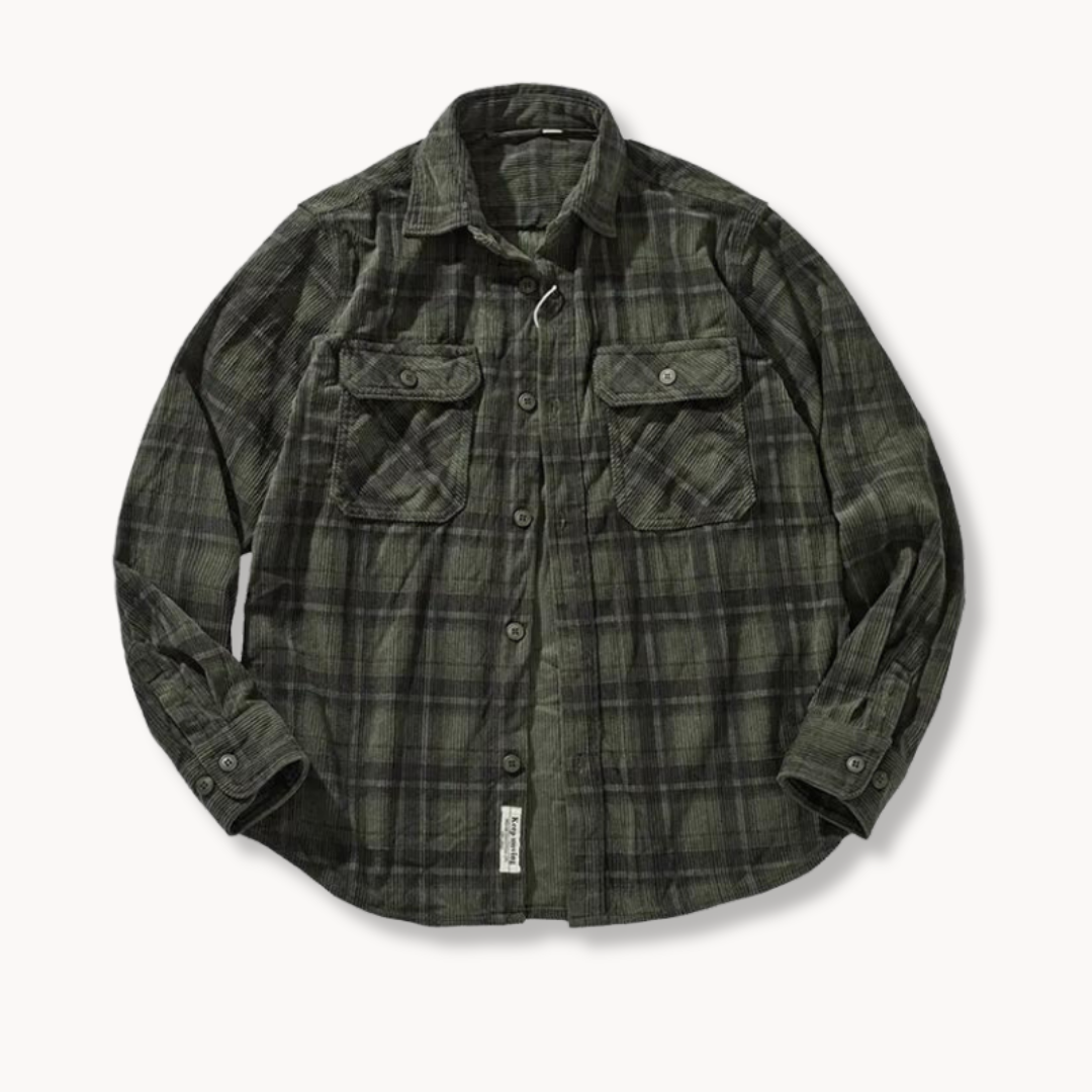 BRUCE CORDUROY FLANNEL HEMD