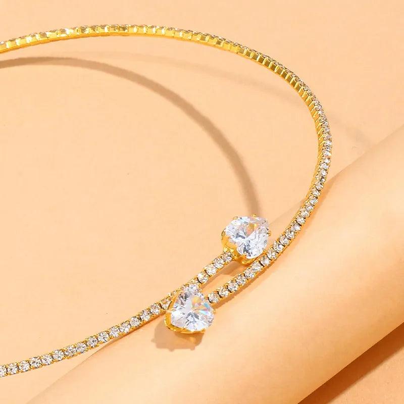 Hannelore | Strass Herz Halsband Choker