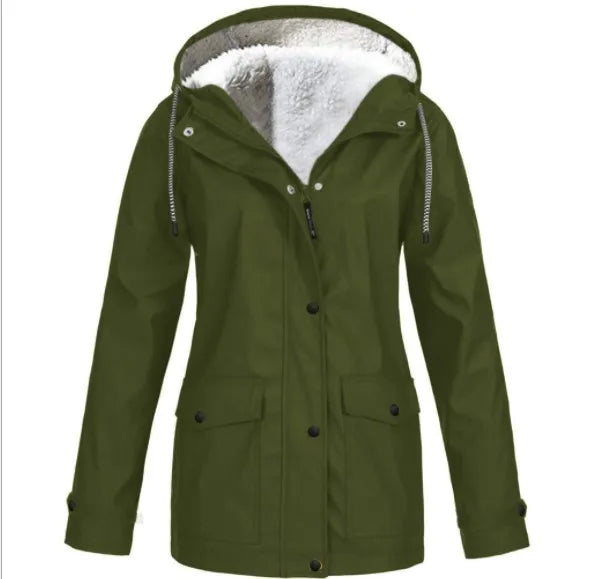 wind- und wasserdichte Outdoor-Jacke mit Fleece-Futter