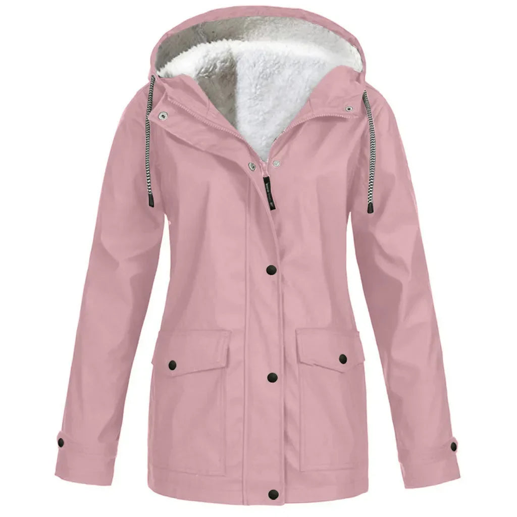 wind- und wasserdichte Outdoor-Jacke mit Fleece-Futter