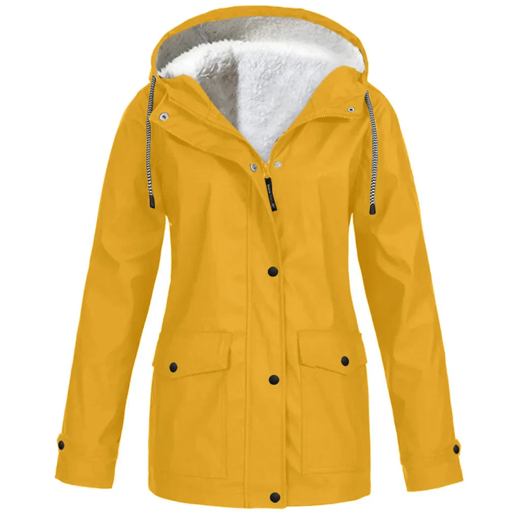 wind- und wasserdichte Outdoor-Jacke mit Fleece-Futter