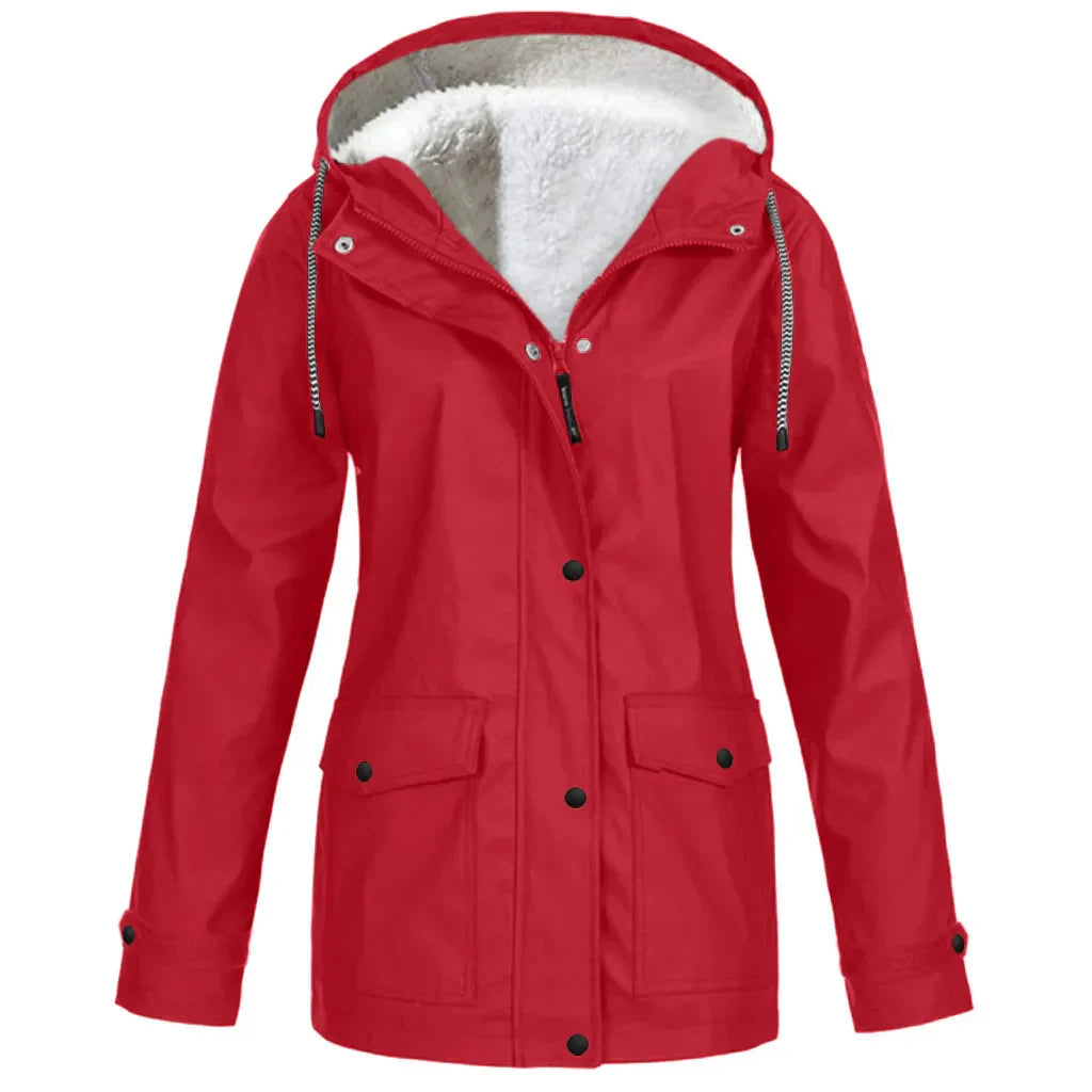 wind- und wasserdichte Outdoor-Jacke mit Fleece-Futter