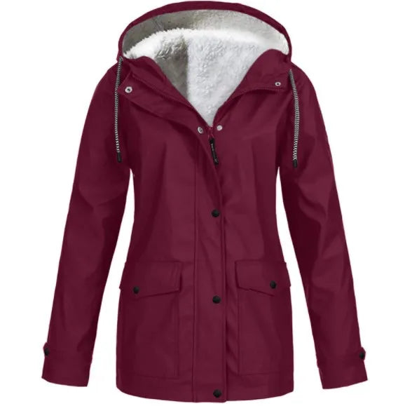 wind- und wasserdichte Outdoor-Jacke mit Fleece-Futter