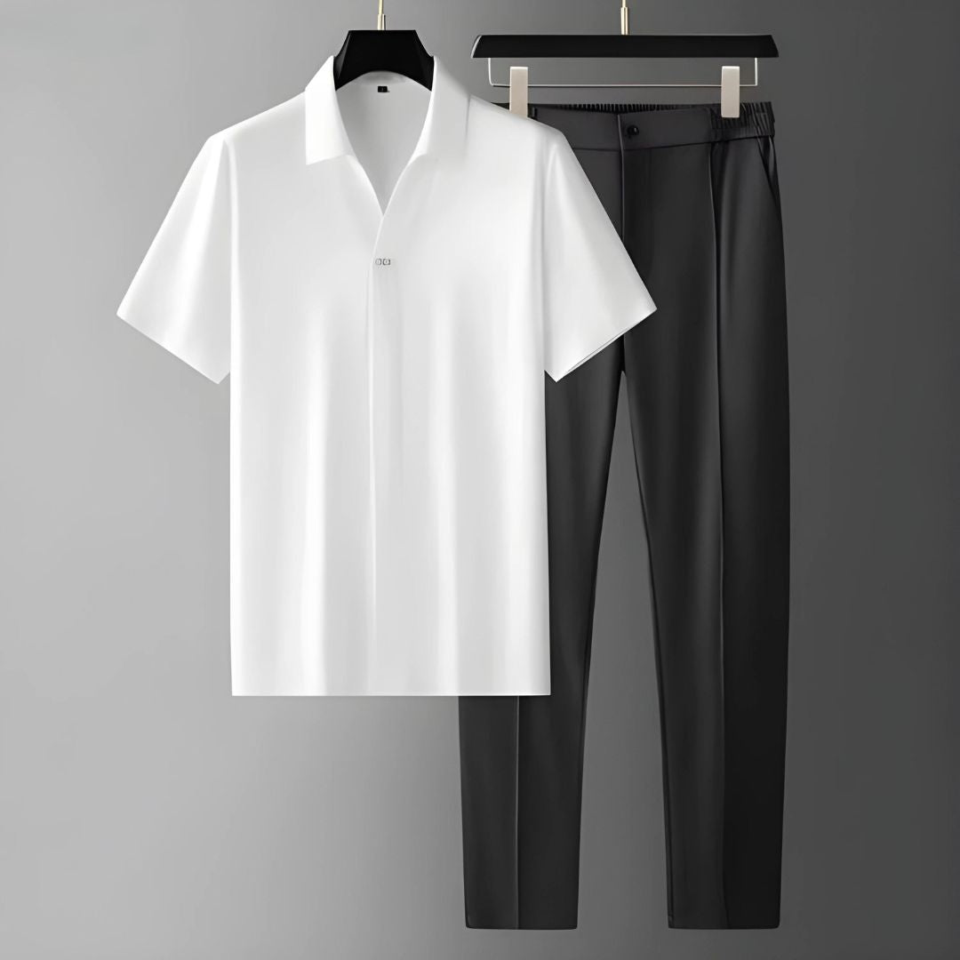 Hochwertige Herren Polo-Shirt und Hose Set