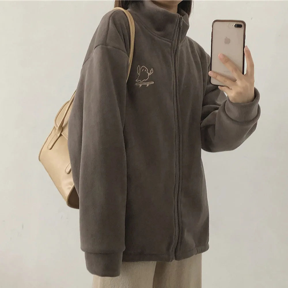 Gent | Damen Oversize Hoodie mit Reißverschluss und Taschen