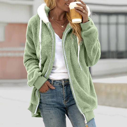 Korvyn | Fleece-Cardigan | Kuschelige Kapuzenjacke für Frauen