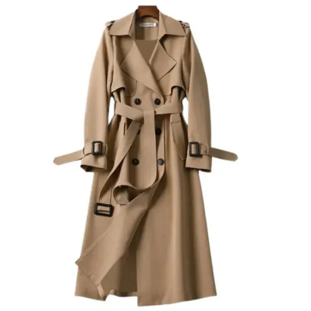 Leonoran | Damen Warme Trench Mantel | Lange