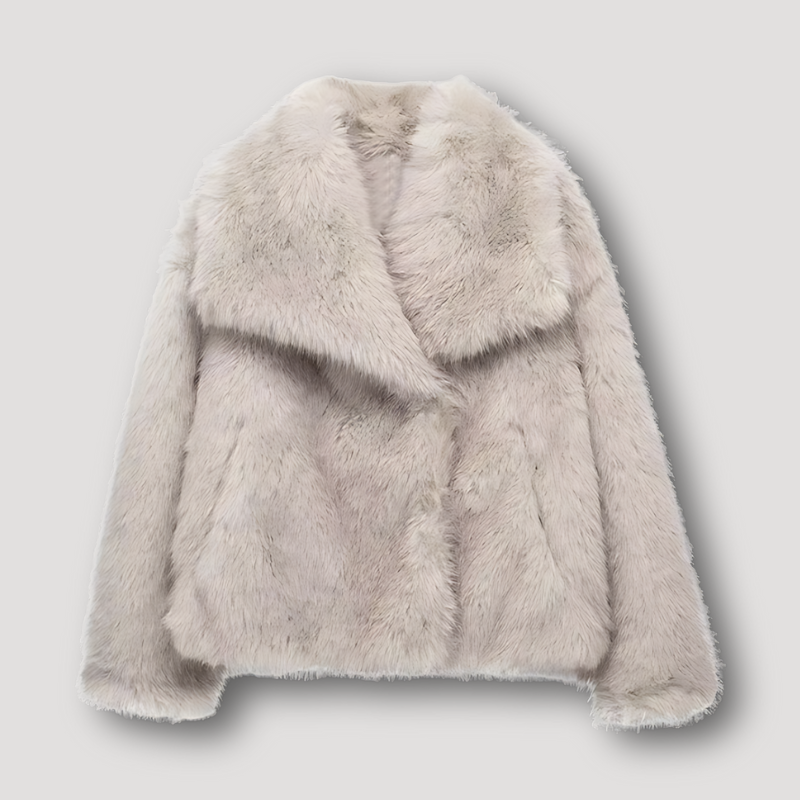 Bralyn | Weich Flauschige Faux Fur Oversized Collar Jacke