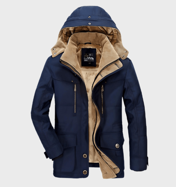 Hugo – dicke winterjacke mit kapuze für herren mit jacke mit tiefen taschen