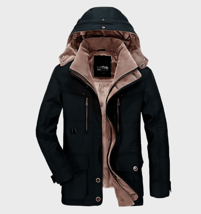 Hugo – dicke winterjacke mit kapuze für herren mit jacke mit tiefen taschen