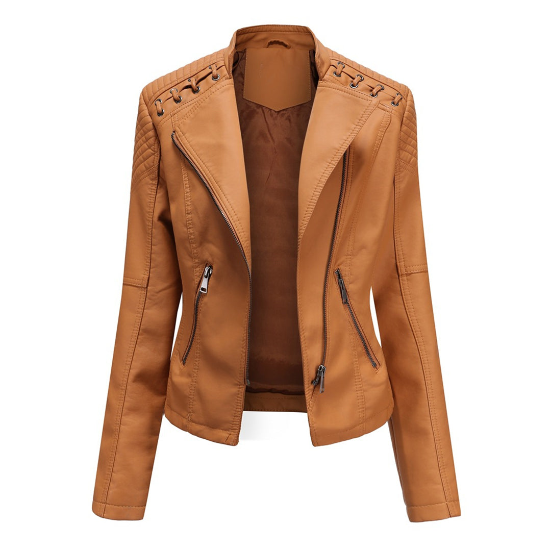 Miaria | Damen Stylische Biker Jacke | Langarm