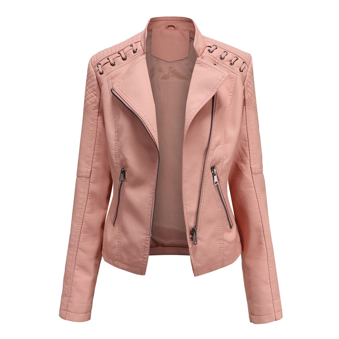 Miaria | Damen Stylische Biker Jacke | Langarm