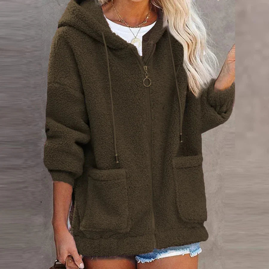 Warm gefütterte Damen-Kapuzenjacke - Ramona