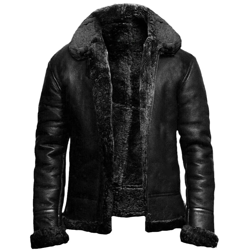 Frensz | Leder Winterjacke