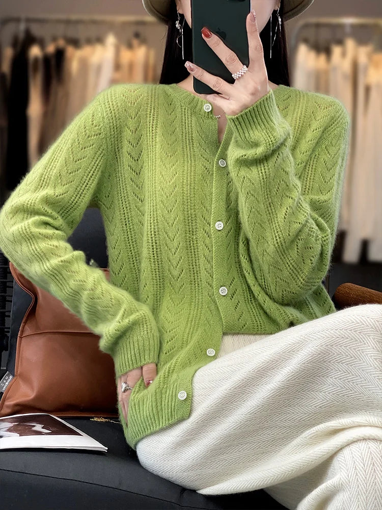 Weicher Strickcardigan mit Zopfmuster