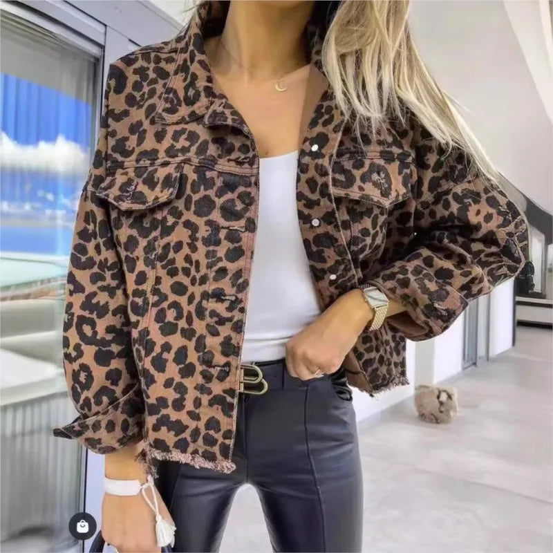 María | Bequeme schick Leopardenjacke