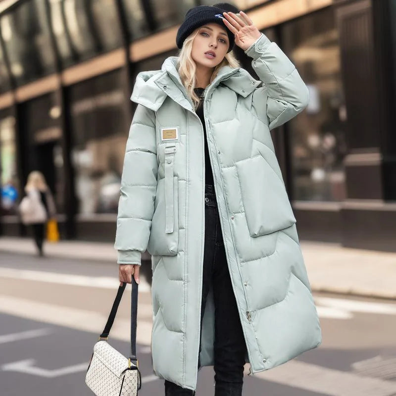 Eleonora | Trendige und warme lange Winterjacke