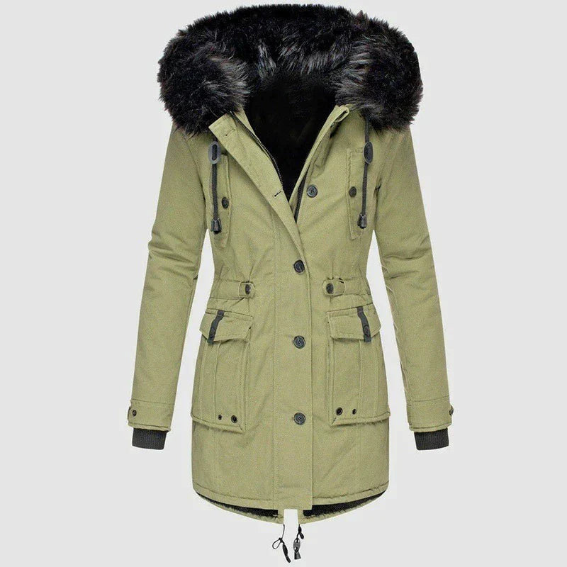 emmaa - winterjacke mit fellkapuze