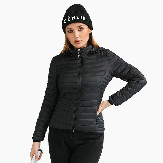 Puinna | Ultraleichte gepolsterte Pufferjacke mit abnehmbarer Kapuze