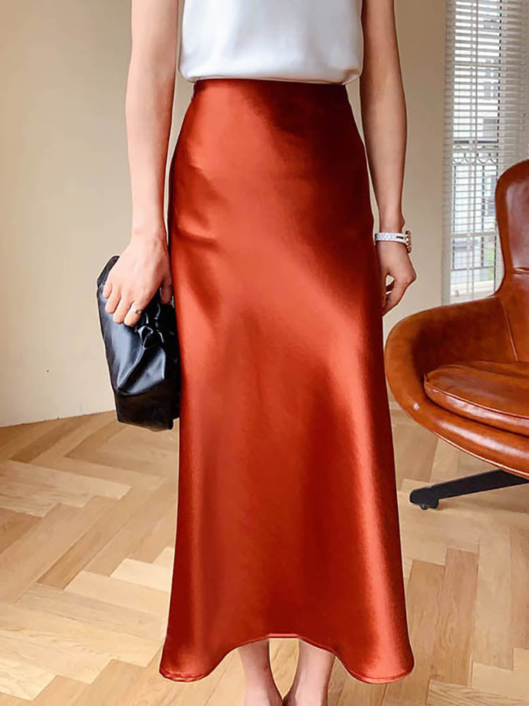 Sandra | Der elegante Midirock aus Satin