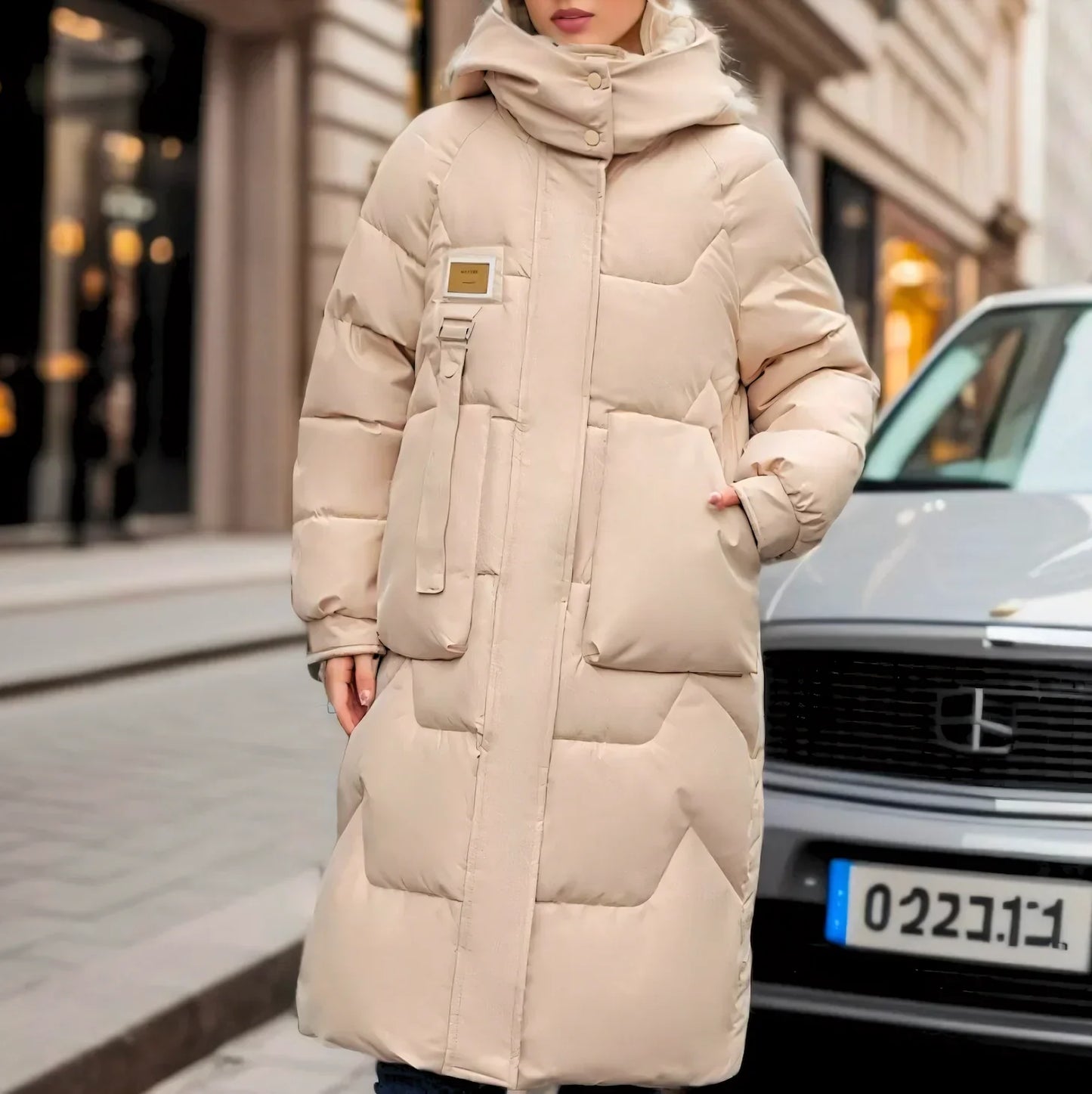 Ruina | Elegante lange wasserdichte Pufferjacke