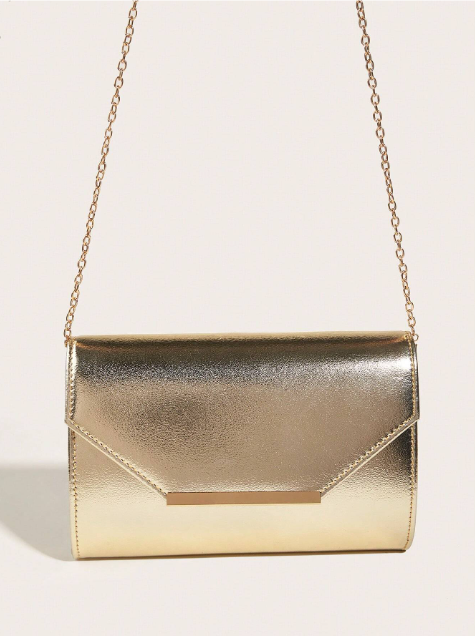 Metallverzierung Flap Square Bag