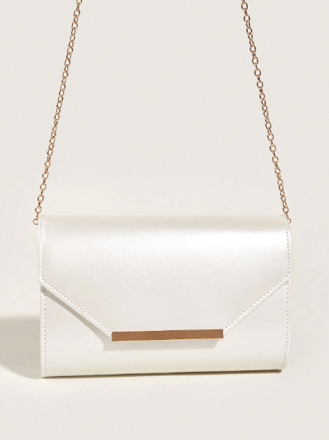 Metallverzierung Flap Square Bag