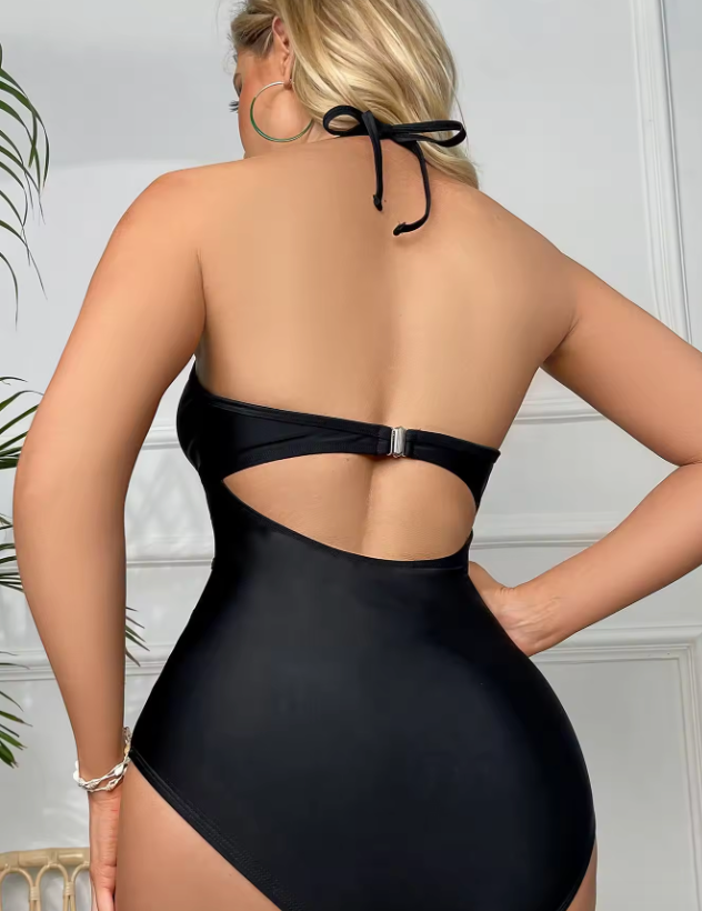 Bella | Badeanzug mit Mesh-Details und offenem Rücken