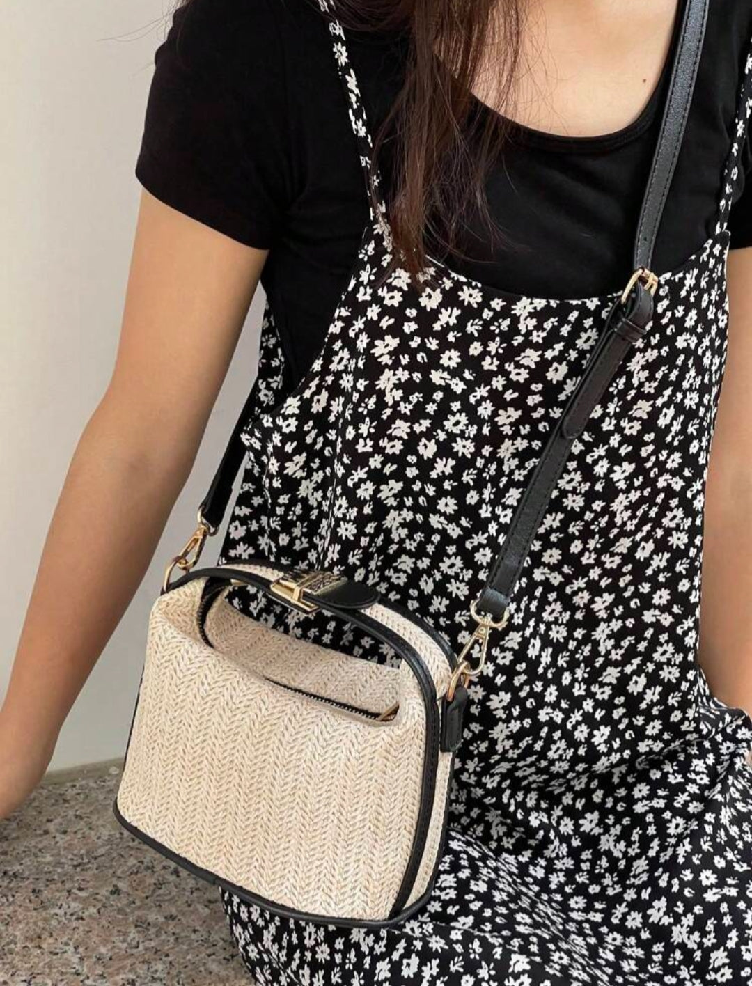 Verstellbare Holiday Monochrome Satchel