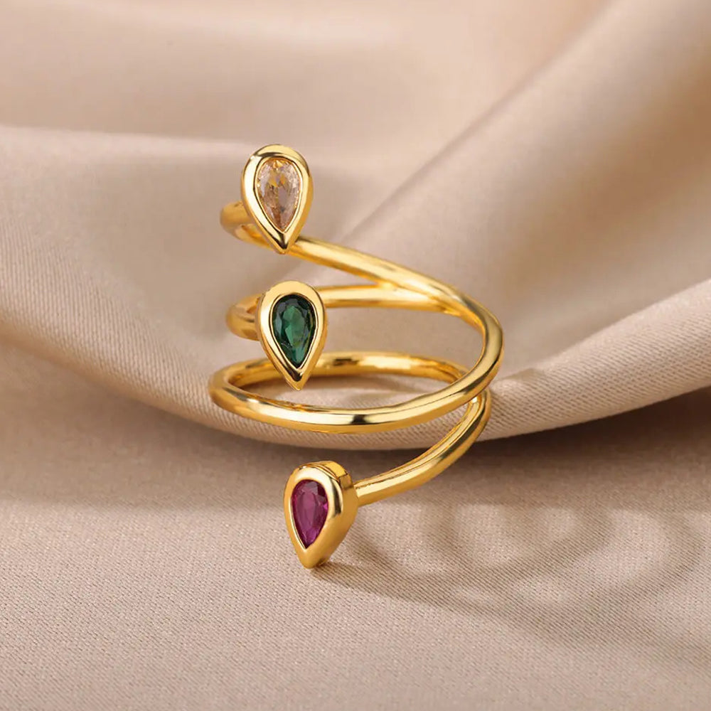 Micara - Gemstone Twirls - Ringe