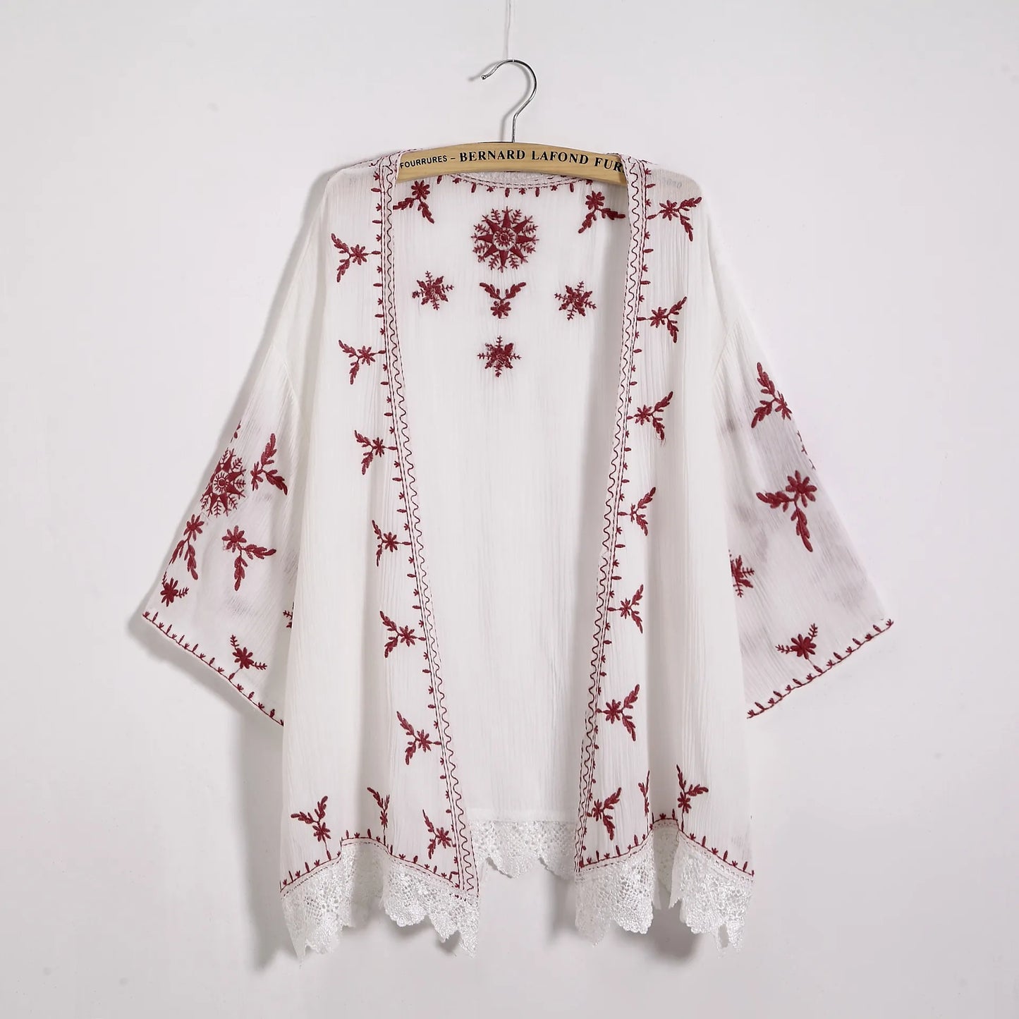 Persephone - Bestickter Kimono-Bluse