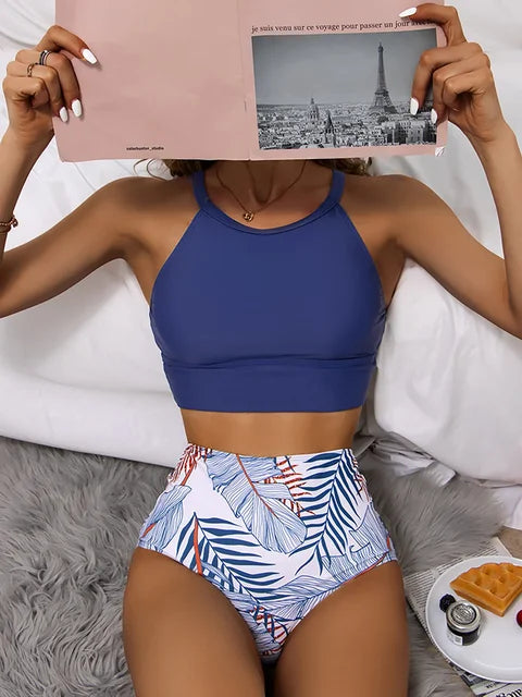 Bella | Luxus Bikini 2024 Damen Badeanzug mit hohem Ausschnitt