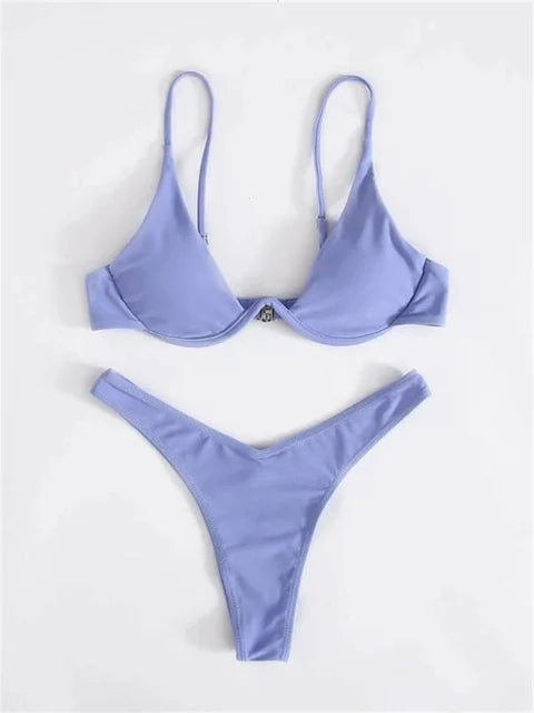 Bella – Bügel-Bikini-Set: Push-up-BH und Tanga-Bademode für Damen